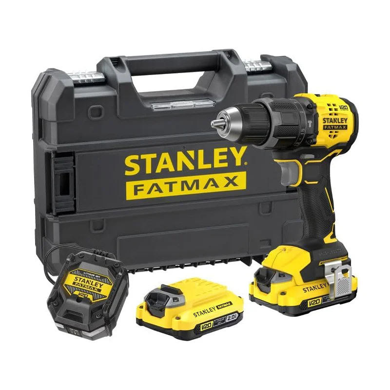 Stanley SFMCD726M2T-QW - Trapano avvitatore 18V brushless a percussione Pro-Stack - 2 x 4Ah