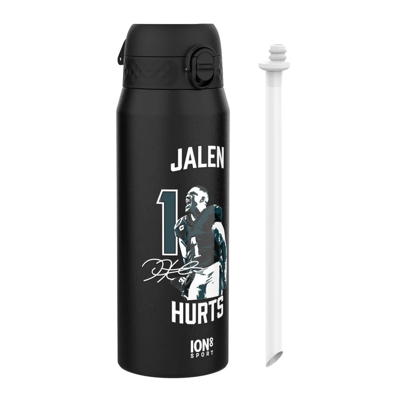 NFL x Ion8 Sports, Insulated Bottle, Locked In Series, Jalen Hurts, 24oz