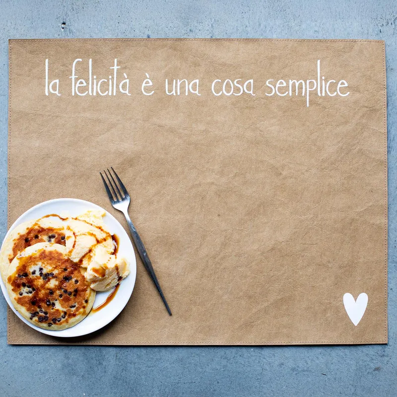 Tovaglietta La felicità è una cosa semplice