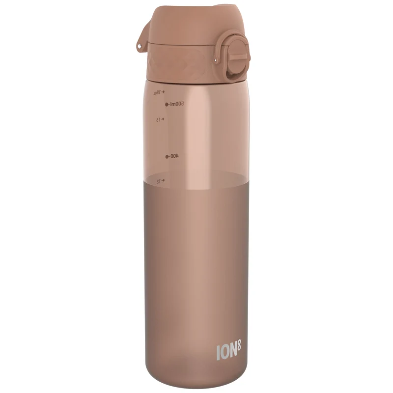 Leak Proof Slim Water Bottle, Recyclon, Half-Cut, Mocha, 18oz