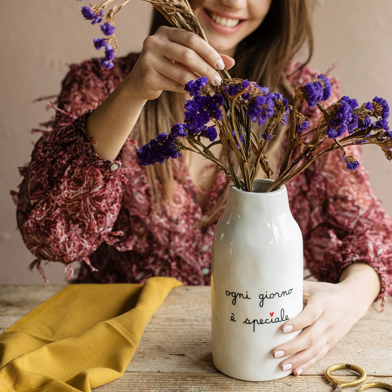 Vaso Portafiori in gres Ogni giorno è speciale