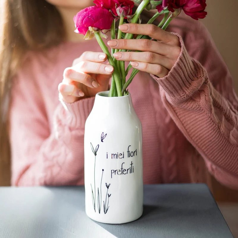 Vaso Portafiori in gres I miei fiori preferiti