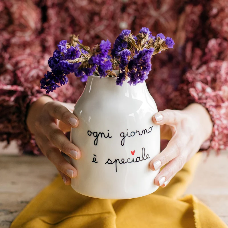Vaso Portafiori in gres Ogni giorno è speciale