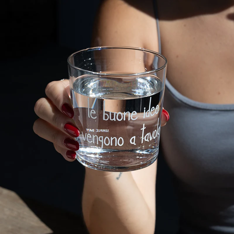 Set 6 Bicchieri acqua Le buone idee vengono a tavola