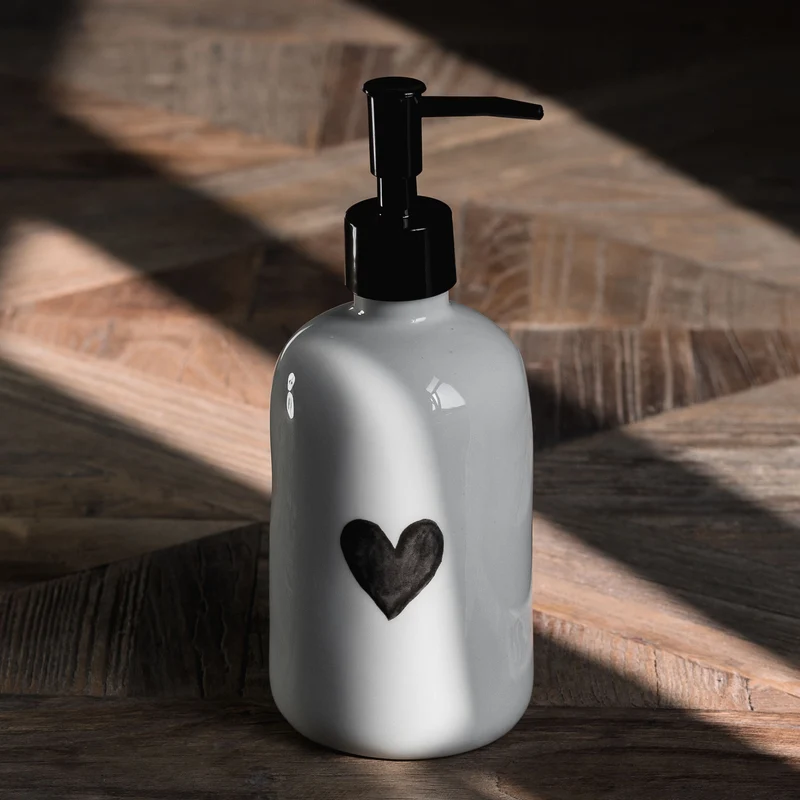 Dosasapone bianco cuore grigio