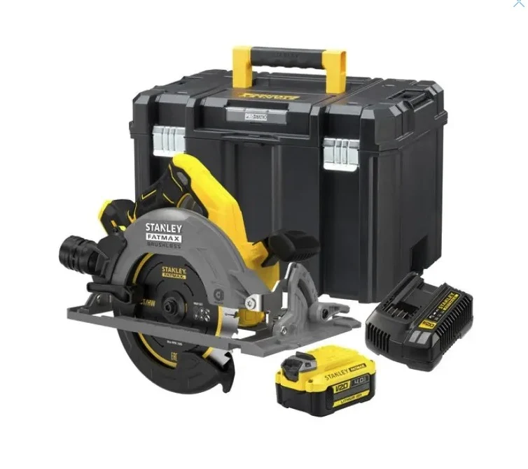 Stanley SFMCS551M1T-QW - Sega circolare a batteria 18V disco da 190 mm, 1x batteria 4,0 Ah in valigetta