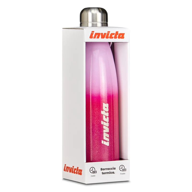 Borraccia Invicta Shine in Acciaio Inox Rosa e Magenta 500 ml