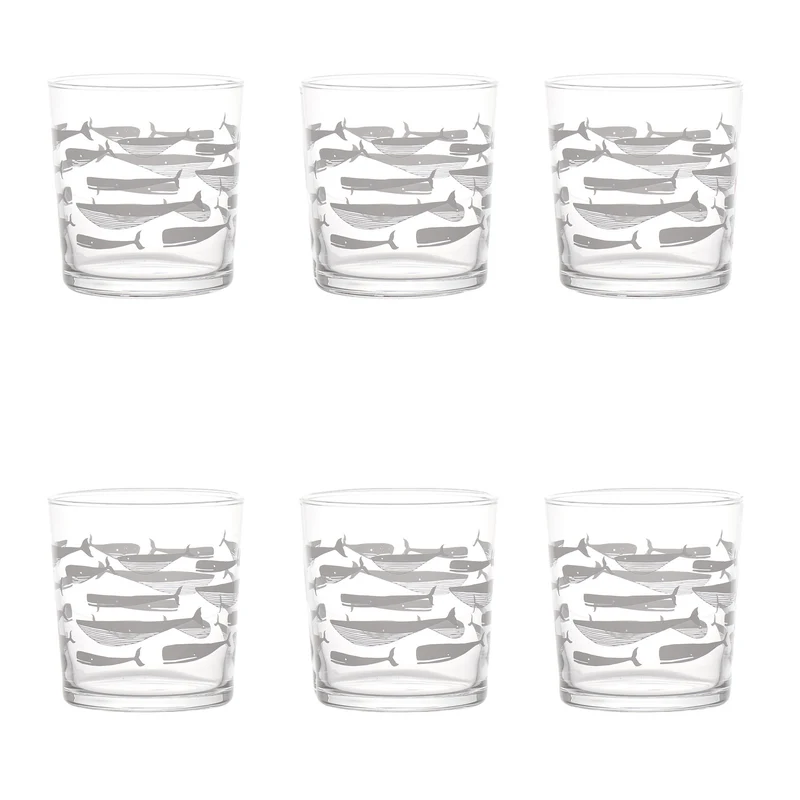 Set 6 Bicchieri Balene