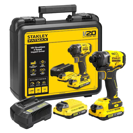 Stanley SFMCF820D2K-QW – Avvitatore a impulsi brushless 18V V20 - 2 x 2Ah in valigetta