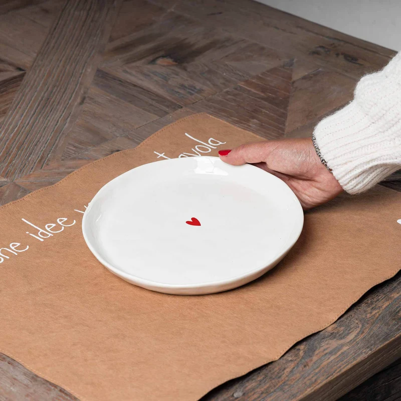 Set 2 Piatti da dessert Cuore