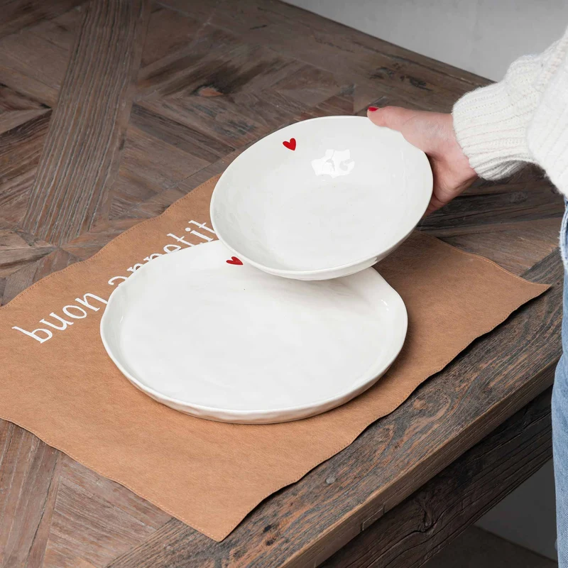 Set 2 Piatti fondi Cuore