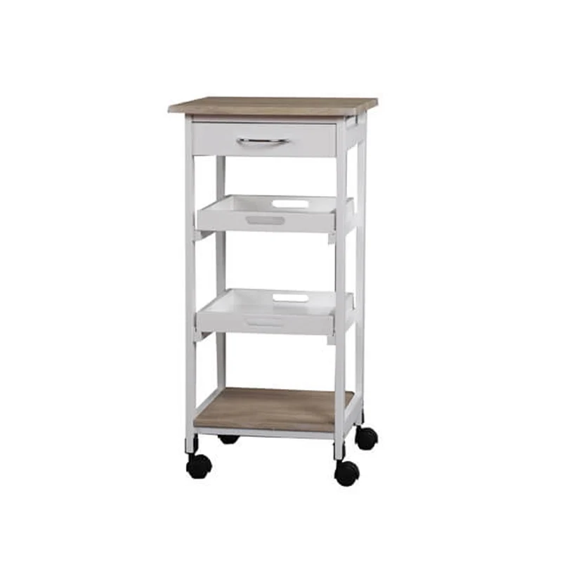 Carrello Multiuso Maria Bianco 3 Ripiani 76x37x37