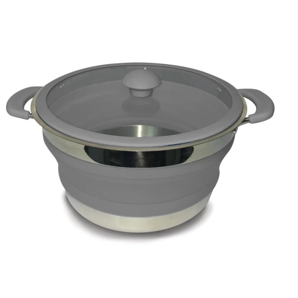 Grey Folding Saucepans 3 Lt