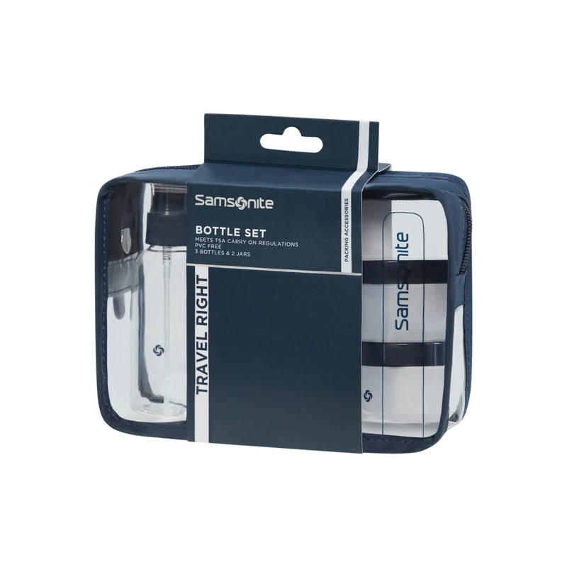 Set Flaconi da Viaggio Samsonite TA Revolution Midnight Blue - 5 pezzi