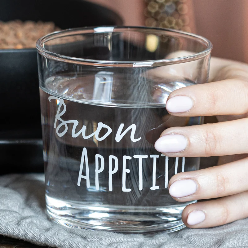 Set 6 Bicchieri acqua Buon Appetito