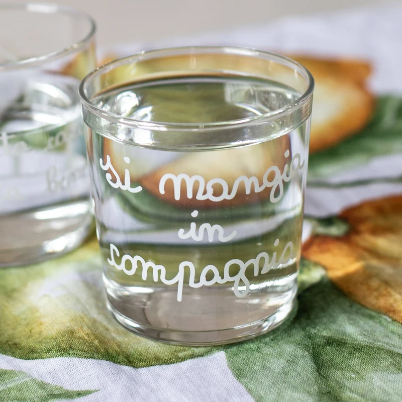 Set 6 Bicchieri acqua Si Mangia in Compagnia