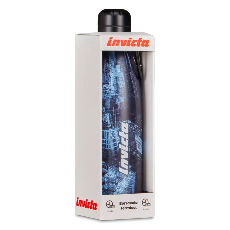 Borraccia Termica Invicta Fantasy in Acciaio Inox Blu Urban 500 ml