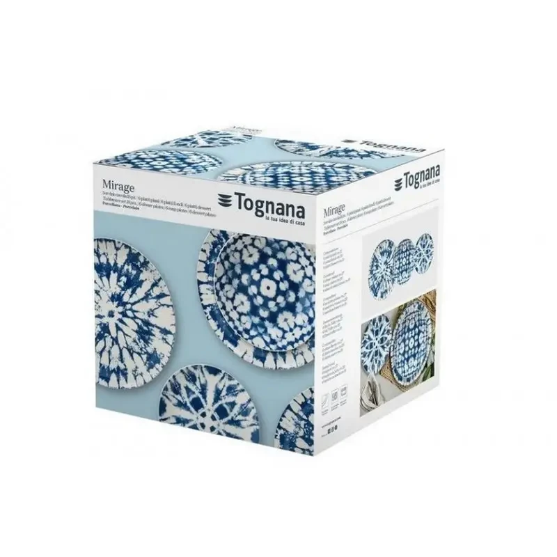 Servizio Di Piatti 18 Pz Blu Mirage Tognana