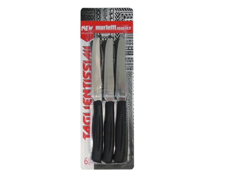 Coltelli Da Bistecca Set 6 Pezzi Nero