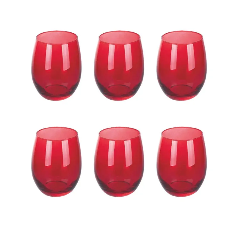 BICCHIERI 6 PEZZI 550ML ROSSO