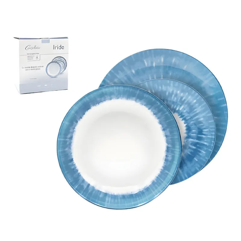 Servizio Tavola 18pz Iride Azzurro