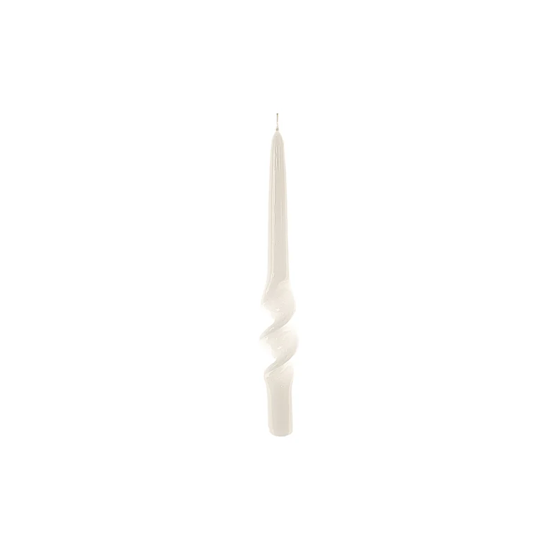 Candela Spirale Lucid Bianco H25cm