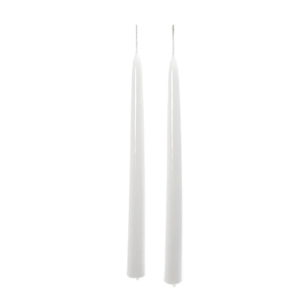 Coppia Candele Stelo Bianche Cm25