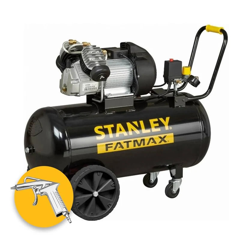 Stanley DV2 400/10/100 - Compressore aria silenziato, 100 litri, 3 HP, 10 bar 220V