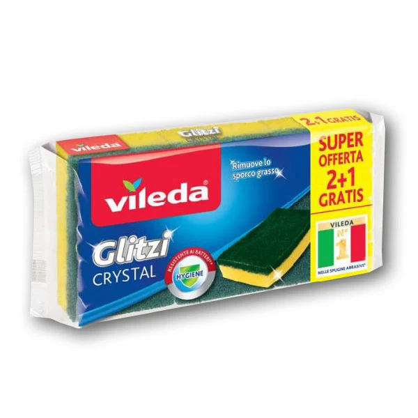 Vileda Glitzi Crystal Verde 2+1pz