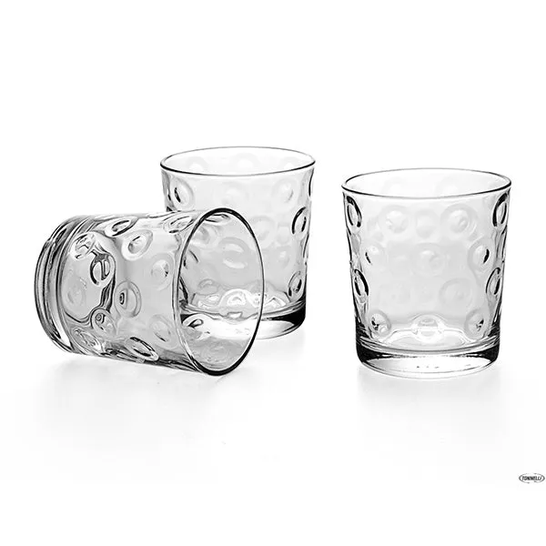 Set 3 Bicchieri Rings Trasparenti 260cc