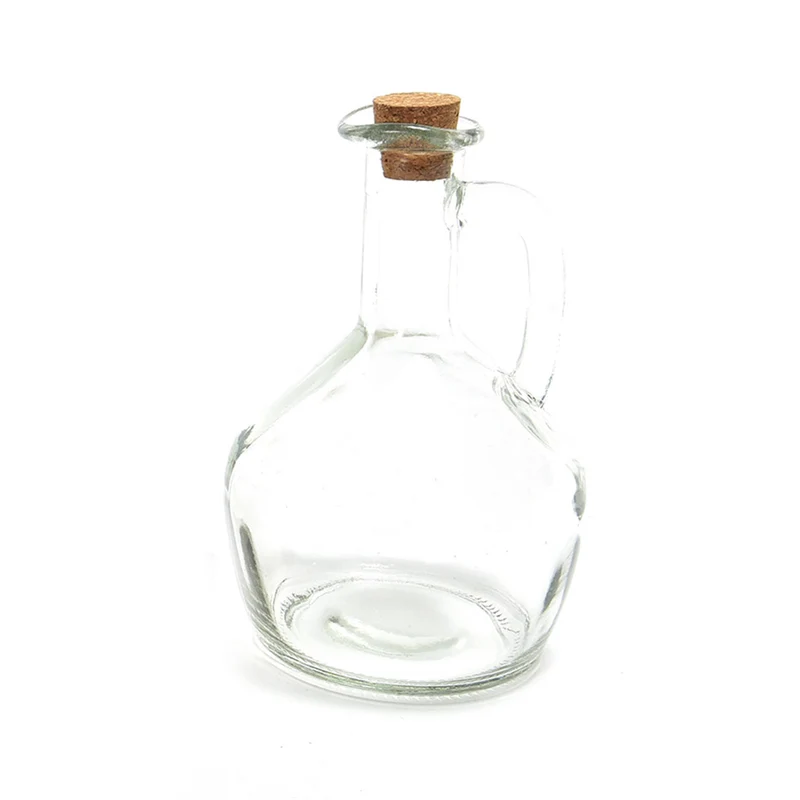 Oliera in Vetro Trasparente con Tappo Sughero 400 ml / 9,5 x 15,5 cm