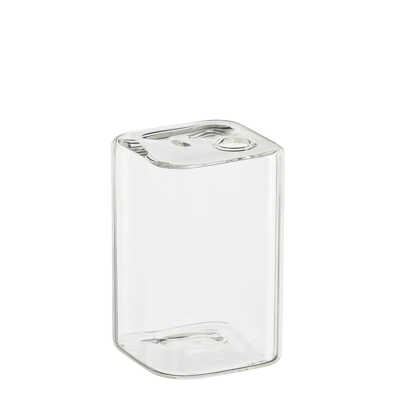 Vaso Rettangolare Single Flower in Vetro Trasparente 6 x 6 x 9 cm