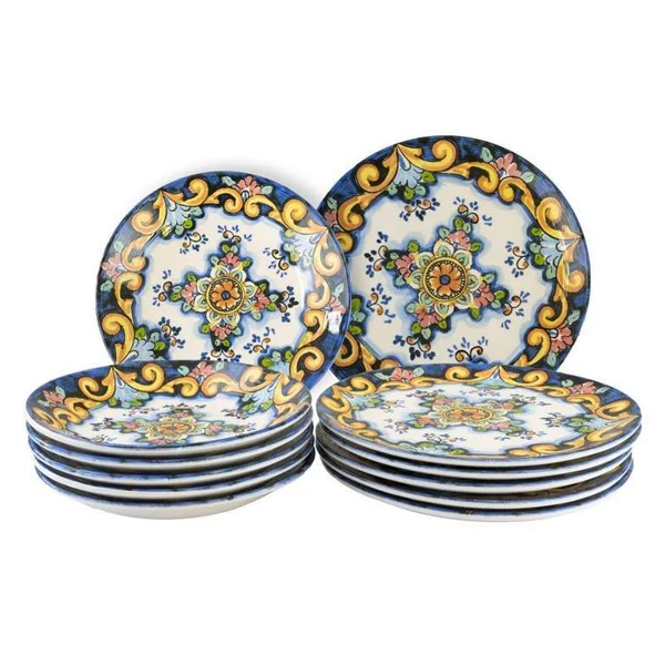 Set 12 Piatti Decoro Limonge