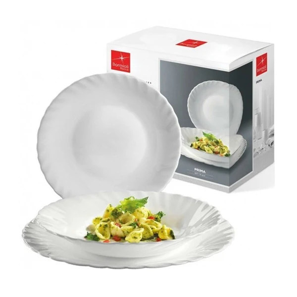 Servizio Piatti Prima 18 Pezzi Bianco