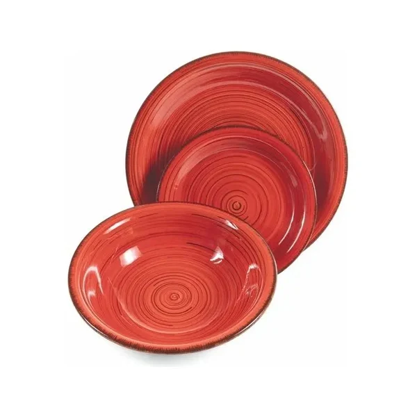 Set 12 Piatti Dubai Light Colore Rosso