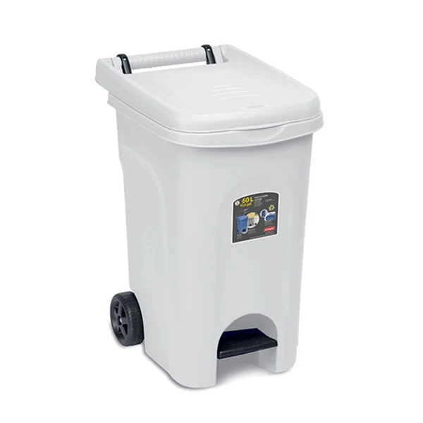 Bidone 60lt Urban Eco System Bianco