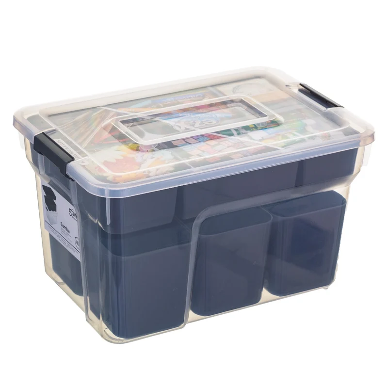 Scatola Trasparente con Scomparti e Coperchio 8 lt