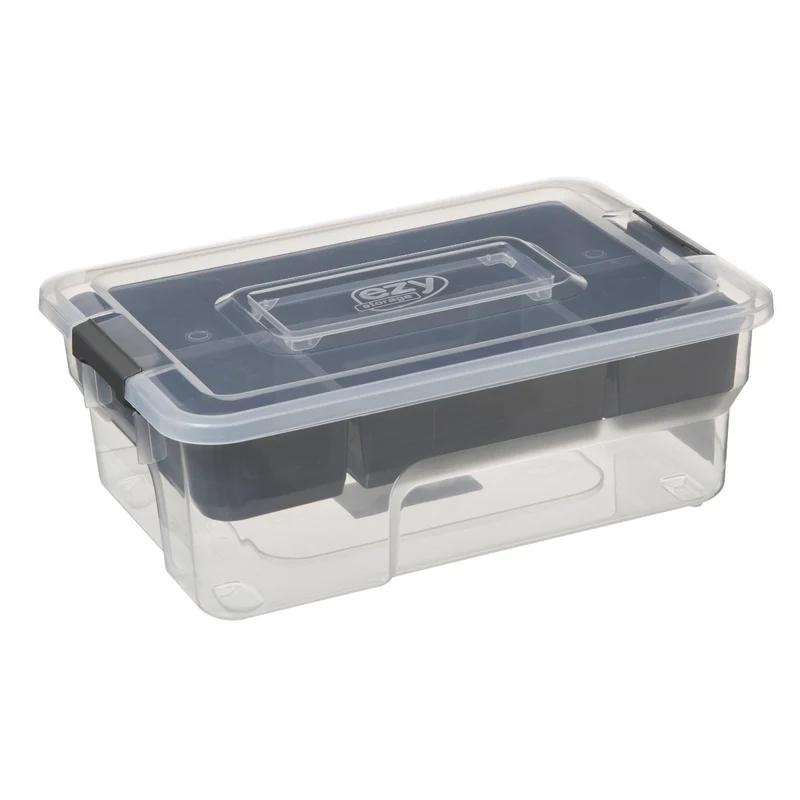 Scatola Trasparente con Scomparti e Coperchio 5 lt