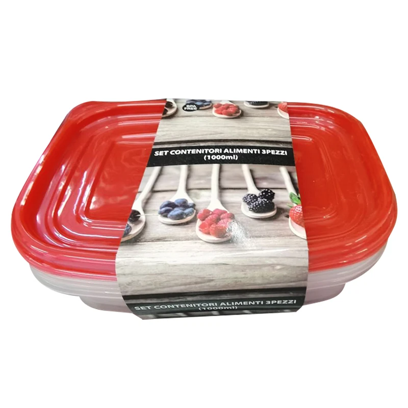 Contenitori Alimenti Rettangolare 3pezzi 1000ml