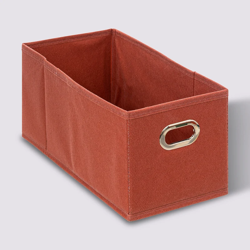 Contenitore Portaoggetti in Tessuto Terra di Siena 15 x 31 x 15 cm