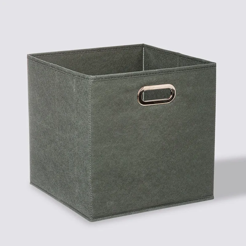 Contenitore Portaoggetti in Tessuto Kaki 31 x 31 x 31 cm