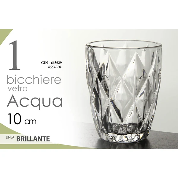 Bicchiere Acqua 250cc Brillante Trasparente