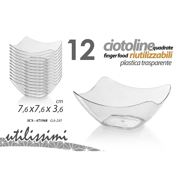 Set 12pz Vassoietti 7,6x6x3,6cm 671968