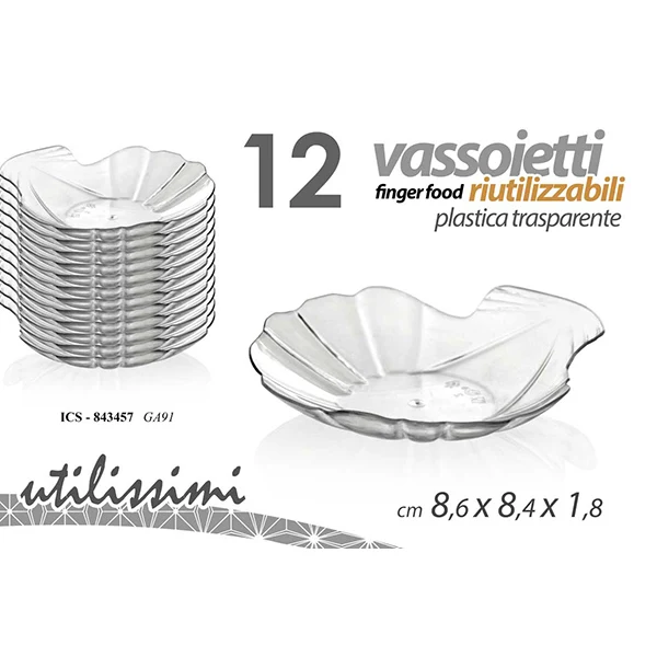 Set 12pz Vassoietti 8,6x8,4x1,8cm 843457