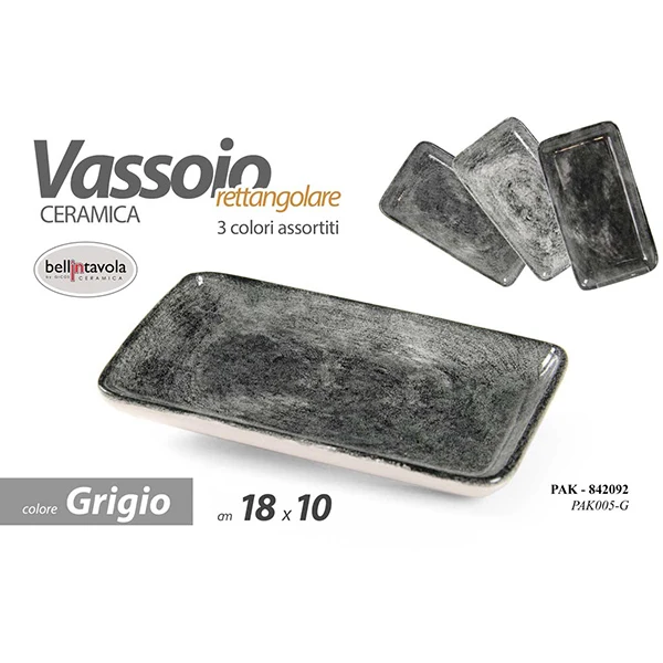 Vassoio Rettangolare 18x10cm Assortito 842092