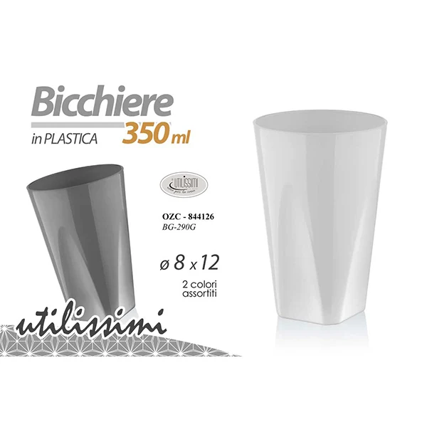 Bicchiere Plastica 350ml Assortito