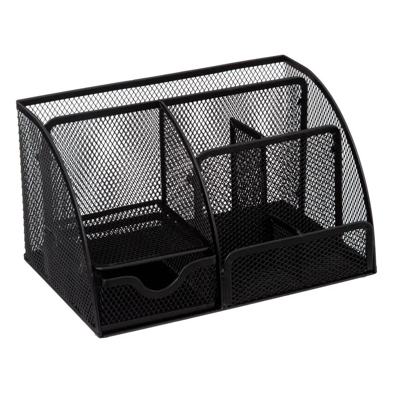 Organizer da Scrivania Havi in Metallo Nero 22 x 14 x 13 cm