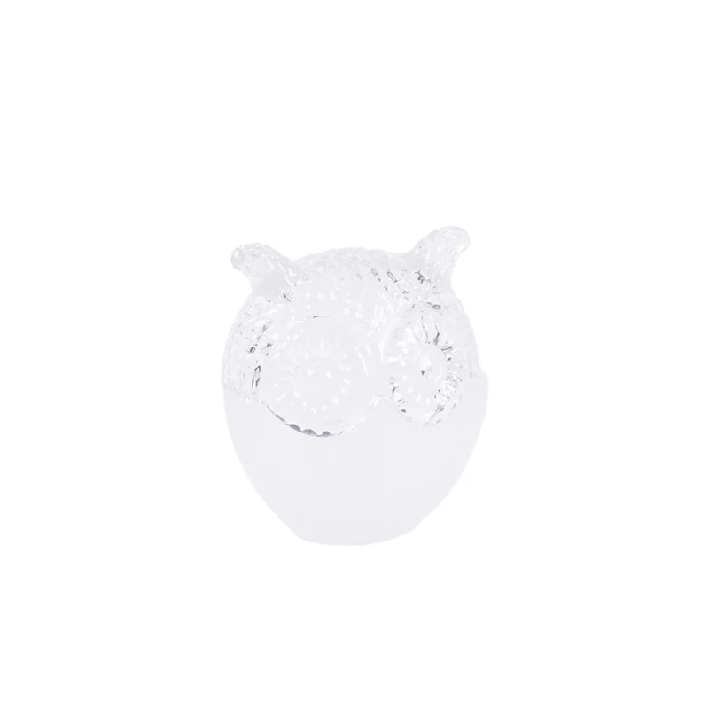 Vaso Gufo in in Vetro Trasparente 7,5 x 6 x 8,5 cm
