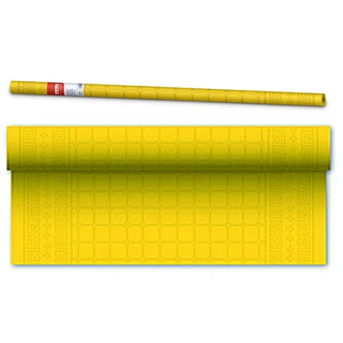 Tovaglia in Carta Damascata Giallo 120 cm x 7 mt
