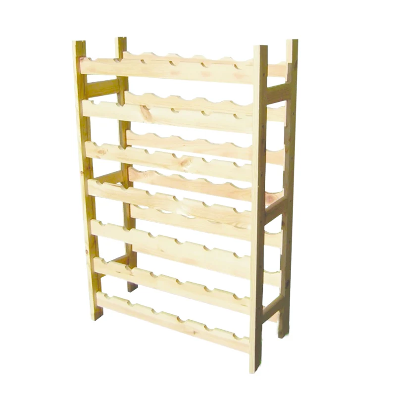 Portabottiglie 54 Posti Pino Naturale 120x63x27cm